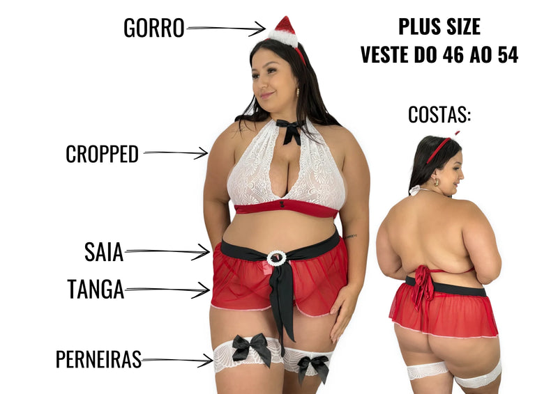 Mamãe Noel Fantasia de Natal Sexy Noelete