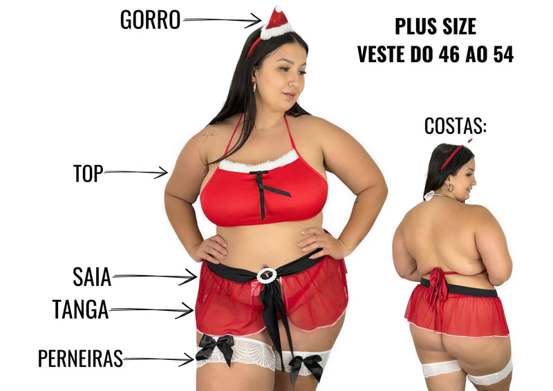 Mamãe Noel Fantasia de Natal Sexy Noelete