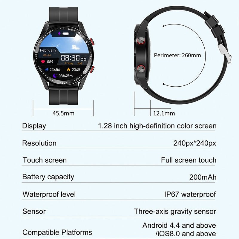 Relógio Digital Smartwatch a Prova Dágua Para Aindroid e iOS - Luno Som - LUNO SOM